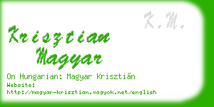 krisztian magyar business card